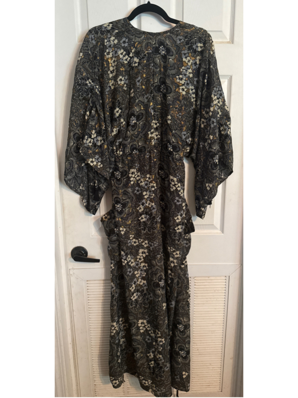 Karma Highway Floral Maxi Dress, Size S, Black and Gold - Picture 3 of 8